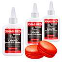 Liquid Food Coloring (Xmas Red), 70g 3 Bottles Food-Grade Concentrated Flavorless Food Coloring Set, Vibrant Dye Ideal for Baking Cookies, Cake Decorating, Icing, Fondant, Easter Eggs, DIY Projects (EXP 03/22/30)