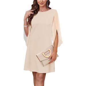 RUMIA Womens Cocktail Dresses Flutter Sleeve Wedding Guest Dresses for Women 2025 Trendy Size XL