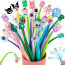 30 Squishy Pens for Kids, Cute Fun Stress Relief Bobblehead Pen, Party Favors, Birthday Gifts for Boys & Girls, Classroom Prizes