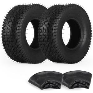 13x5.00-6 Tire and Inner Tube Set, TR-13 Straight Valve Stem, Replacement Riding Mower Front Wheel Assembly, 2 Pack