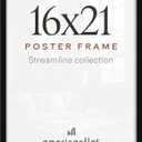 Americanflat 16x21 Poster Frame - Slim Molding - Black