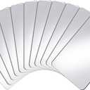 Yalikop 10 Pcs Shatterproof Mirror for Kids Back to School Small Science Mirrors Acrylic Safety Sheets Non Glass for Science Class Preschool Classroom Home(Rectangle,Transparent)