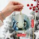 3 x Christian Gifts: Nativity Scene Christmas Ornaments | Christian & Religious Holiday Decor (Christmas Tree Decorations), Holy Family Ornament, Religious Gift, Baptism Gift & Unique Faith Festival Gifts