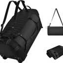 Foldable Rolling Duffle Bag with Wheels - 30" Extra Large Waterproof Travel Backpack with Shoe Compartment, Heavy Duty TSA-Approved Luggage for Mens Camping, Sports, and Airplane Trips
