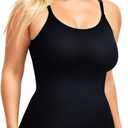 Compression Tank Tops for Women, High Shaping Scoop & V-Neck Cami, Shapewear Tummy Control Camisole (Medium)