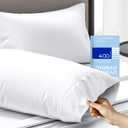THREAD SPREAD 100% Cotton Pillowcases Standard/Queen Size Sets of 2-400 Thread Count White Cotton Pillowcases, Ultra Soft Cooling Sateen Weave Pillow Cases for Sleeping, Sets of 2 Pillow Covers