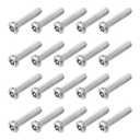 uxcell 20Pcs #10-32 x 3/4" Torx Security Machine Screws, 304 Stainless Steel Button Head Screws Bolt Tamper Resistant for Anti-Theft Tamper Proof, Silver