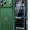 TAURI for iPhone 17 Pro Case, Full Camera Protection with Screen Protector, Translucent Matte Military-Grade Protection Shockproof Slim Phone Case for iPhone 17 Pro, Matte Green