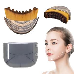 Only Romee Lymphatic Contour Face Brush - Ultra-Soft Facial Dry Brush for Lymphatic Drainage & Jawline Sculpting, Gentle Face Massager Tool for Puffiness Reduction, Skin & Glowing Complexion, One Pcs