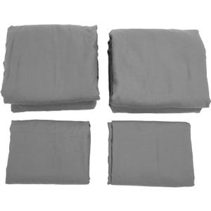 Queen Sheet Set 4 Piece Bed Sheets, Soft Queen Size Sheets, Breathable Bed Sheet Set, Easy Care Polyester Microfiber Bedding for Women, Men (US King Size) (Dark Gray)