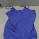 LOLONG V Neck Tank Tops for Women Summer Sexy Spaghetti Strap Sleeveless Shirts (Blue) XL