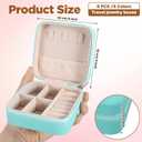 Mini Travel Jewelry Case, Portable Jewelry Organizer Box, Multi-Compartment Storage for Earrings, Necklaces, Rings, Gift for Women, Girls, 8 Pcs, 4 Colors