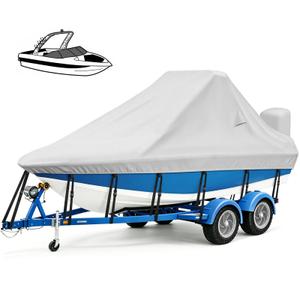 YimSting Wake Tower Boat Cover, Waterproof Boat Covers 21-23 ft, Gray