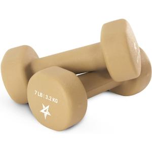 Yes4All Neoprene Coated Dumbbell Hand Weight Sets of 2 - Multiple Weight Options with 15 Colors, Anti-roll, Anti-Slip, Hexagon Shape (7 lbs (Pair), F. Charcoal Gray)