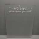 Briwooody Wedding Seating Chart Board Display 24x18 Welcome Please Find Your Seat Acrylic Table Seating Chart Board for Wedding Reception Display(Clear)