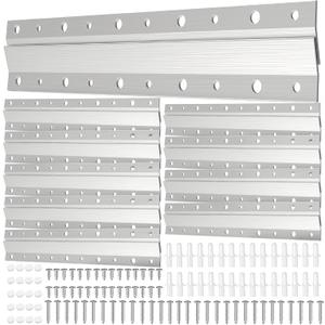 French Cleat Hanger 10 Inch - 10 Pairs, Z Bar Hanger Supports 60 Lbs, Interlocking Wall Mounting Bracket Hardware Kit for Hanging Mirrors, Picture, Shelf, Whiteboard, Art, Frames