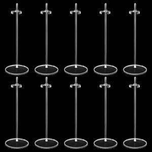 Dxhycc 10 Pcs Acrylic Doll Stands Display Holder for 11" to 13" Dolls Mini Display Holder