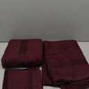 Belizzi Home Ultra Soft 6 Pack Cotton Towel Set, Contains 2 Bath Towels 28x55 inch, 2 Hand Towels 16x24 inch & 2 Wash Coths 12x12 inch, Ideal for Everyday use, Compact & Lightweight - Burgundy Red