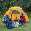 KAZOO Outdoor Camping Tent 4 Person Waterproof Camping Tents Easy Setup Four Man Tent Sun Shade 4 People, 102 inches 102 inches 65"