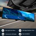 Rear View Mirror, Blu-Ray Car Mirror 12 Inch Anti-Glare Easy To Install, Universal All Car Wide Angle Panoramic Rear View Mirror Accessories