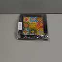 8 inches Small Wooden Wood Chowki with 9 Colorful Tiles Embedded on Bajot Square Shape Decorative Design for Pooja Items