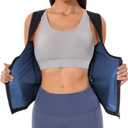 Sauna Suit for Women Weight Loss Sweat Vest Waist Trainer Workout Sleeveless Compression Tank Top Shaper with Zipper