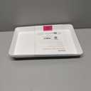 Lifewit Serving Tray Plastic for Party Supplies, 15" x 10" Platters for Serving Food, 3 pcs White Reusable Tray for Veggie, Snack, Fruit, Cookies, Desserts in Kitchen/Pantry Organization