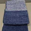 Kitinjoy Indoor Outdoor Door Mat, 47x20 Non-Slip Absorbent Dirt Trapper, Low-Profile Washable Inside Entrance Front Floor Mat, Sturdy Soft Entry Doormats for Entryway, Navy Blue