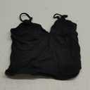 SUUKSESS Women Sexy Deep V Neck Sleeveless Fitted Basic Tops Y2K Tank Top Cami (Small, Black)