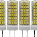 Lxcom Lighting G8 LED Bulb 10W Ceramic Corn Light Bulbs(4 Pack)-2835 SMD 102 LEDs 100W Halogen Bulb Replacement 4000K Natural White 1000LM G8 Base for Kitchen Under Cabinet Counter Lighting Puck Light