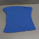 Sunzel Womens Strapless Sexy Tube Top Double Lined Sleeveless Crop Top Summer Basic Bandeau Tops for Layering or Going Out (L, Classic Blue)