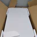 PUNCIA Adjustable Tilt Overbed Table with Wheels Mobile Laptop Desk and Rolling Computer Cart  Portable Bedside and End Table for Home Hospital Sofa Bedroom Office Dorm or Living Room Use (Pneumatic, White)