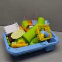 2026 Upgraded Toddler Sand Water Table Toy with Electric Water Pump, Kids Sand Water with Faucet/Play Food Accessories/Fishing Toy, Kitchen Play Sink Toys for Girl Boy Age 3+ (Blue)