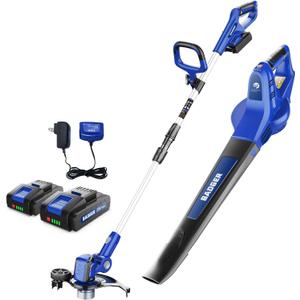 20V Weed Wacker, Leaf Blower, String Trimmer, Lightweight, Adjustable Telescopic Shaft, Easy to Use and Convert, 2 * 2Ah Battery & 1*Charger