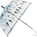 Maad Raining Men Clear Bubble Dome Umbrella - Perfect White Elephant Gift or Birthday Gift, Modern, Acrylic Handle, Aluminum Frame, Auto-Open, Spacious Canopy, Outdoor Use, Umbrella