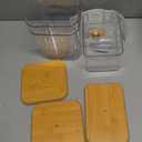 2+1 Pack Laundry Pods Container, Clear Laundry Detergent Powder Storage Containers, Laundry Room Organization Containers with Wooden Lids & Labels, Laundry Pods Holder for Scent Booster, Dryer Ball