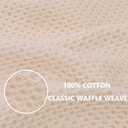 Homaxy 100% Cotton Waffle Weave Kitchen Dish Towels, Ultra Soft Absorbent Quick Drying Cleaning Towel, 13 x 28 Inches, 4-Pack, Beige, Small