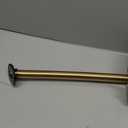 Moen Brushed Gold 54 to 72-Inch Adjustable Single Curved Shower Rod, Wall Mounted Permanent Curtain Bar for Bathroom, CSR2160BG