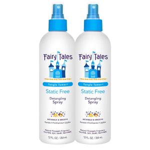 Fairy Tales Tangle Tamer Static Free Detangling Spray - Detangler Spray for Kids - Paraben Free, Sulfate Free, Gluten Free, Nut Free - 12 oz (2 pack) | Static Free, Paraben Free, Sulfate Free, Gluten Free, Nut Free
