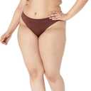 Amazon Essentials Women's Light-Support Tie Halter Bikini Swimsuit Top (Available in Plus Size) (Deep Brown)