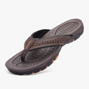 Men's Thong Sandals - Comfortable Beach Flip Flops for Men, Indoor & Outdoor Water-Friendly Sandals, Ergonomic Design for Pool, Shower, and Casual Wear, Size 46, Brown 
