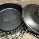 Lodge Cast Iron Set - 5-Piece Set - Pre-Seasoned Kitchen Set - Skillets, Griddle & Dutch Oven Included - PFAS-Free Non-Toxic Cookware
