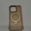 O3 Mag-Stand Designed for iPhone 16 Pro Case with 360 Spin Stand, [Compatible with MagSafe][Super Skin Feeling] Translucent Matte Magnetic Slim Phone Case 6.3 inch, Desert Gold