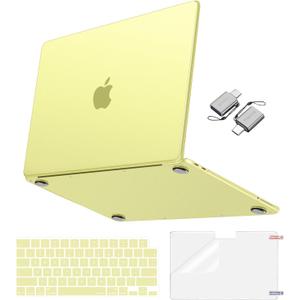 MOSISO Matte Finish Case Compatible with MacBook Neo 13 inch 2026 Release Model A3404, 4 in 1 Kit Ultra-Thin Exact-Fit Scratches & Fingerprints Resistant Protective Hard Shell Case Cover, Citrus Clear