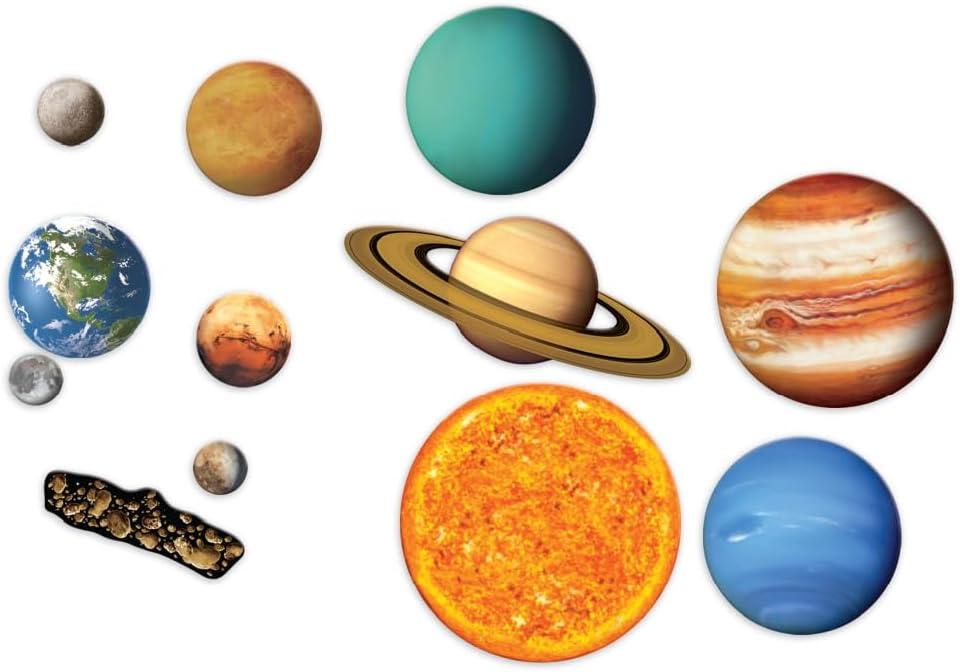 Learning Resources Giant Magnetic Solar System - STEM Planets, Earth and Sun Model, Astronomy Gifts, Montessori Science, Teacher Supplies, Space Classroom Must Haves, Educational Activity (10" x 10")