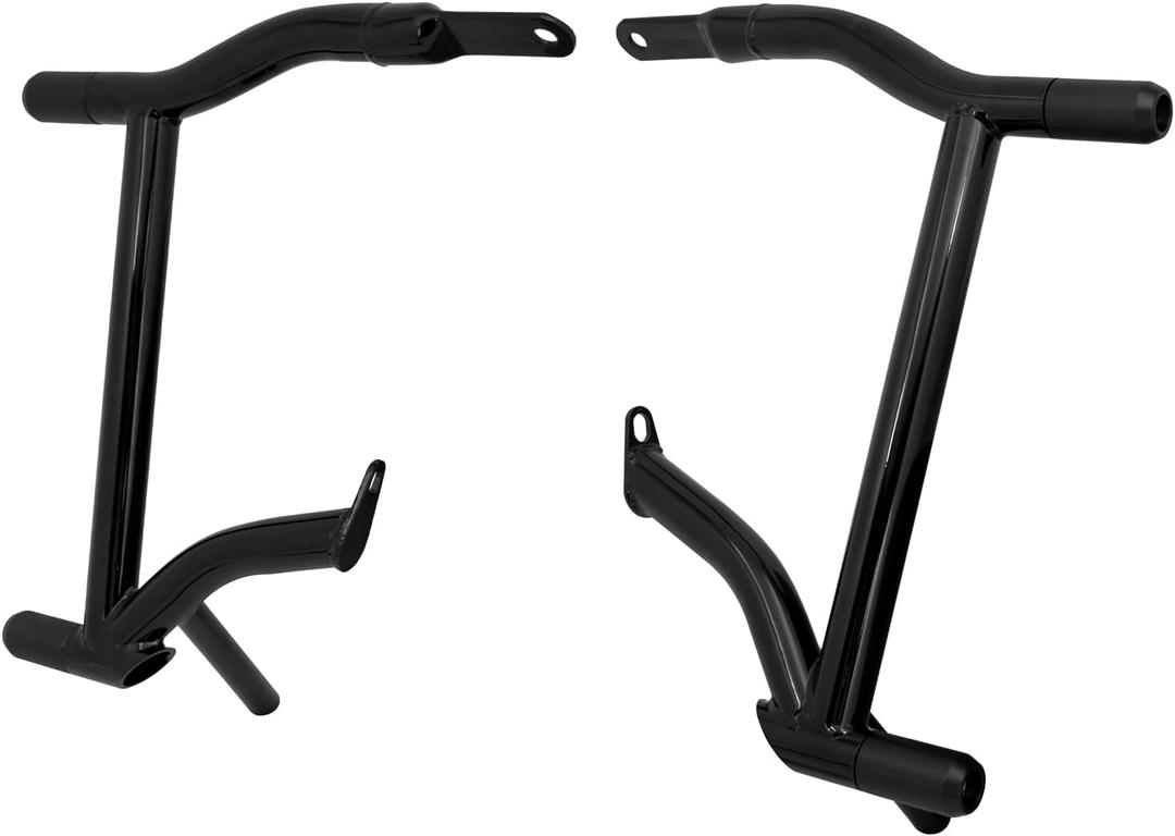 HDBUBALUS Motorcycle Saddle Bag Guards Crash Bars Fits for Harley Touring Street Glide Road King Electra Glide 2009-up Black