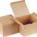 Xxcxpark 30 PCS Brown Kraft Gift Boxes 5x5x3.5, Party Favor Kraft Paper Gift Packaging Box with Lid for DIY Crafting, Cube, Cupcake, Kraft Present Boxes for Birthday, Wedding