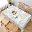 Sage Green Floral Tablecloth Rectangle 60x120 Inch Light Green Chinoiserie Floral Table Cloth Polyester Fabric Vintage Spring Summer Flowers Farmhouse Table Cover for Home Party Picnic Outdoor Decor