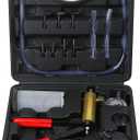 Brake Bleeder Kit with Hand Held Vacuum Pump and Adapters, with Vacuum Brake Bleeder Pump Pressure Gauge for Automotive Car Motorbike(Black)