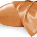 Bedsure Satin Pillowcases, Similar to Silk Pillow Cases Queen Size Set of 2, Pillow Case for Sleeping Women with Envelope Closure, Gifts for Women Men, Burnt Orange, 20x30 Inches